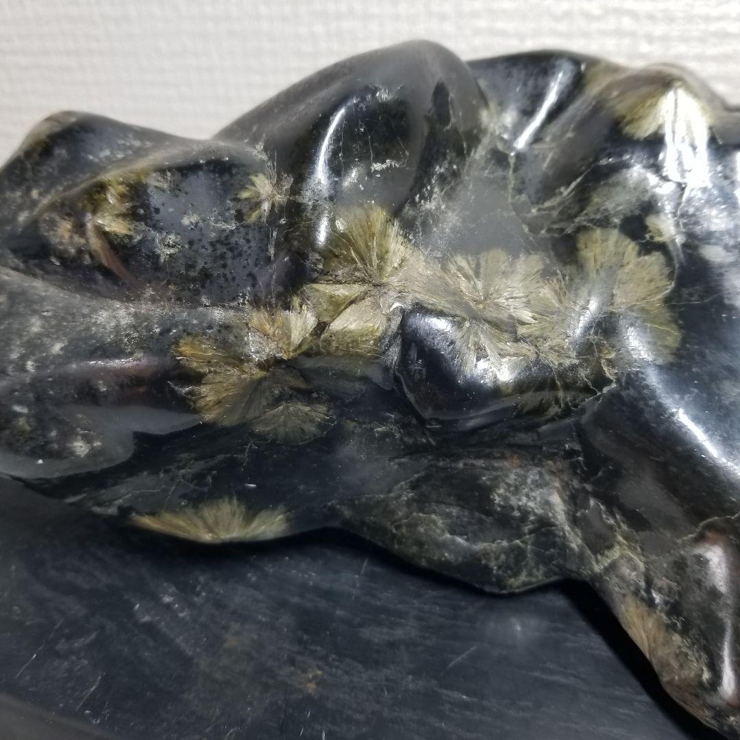 菊花石 鑑賞石 石台座付 - メルカリ