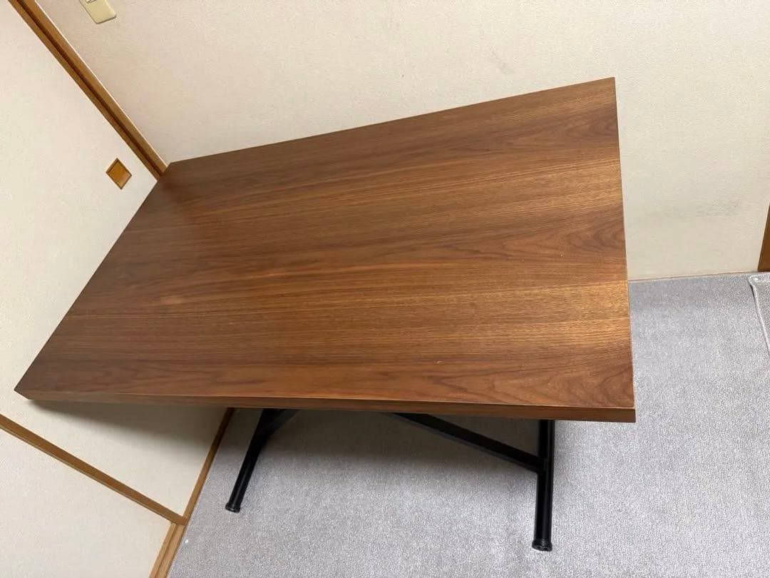 【送料無料】ニトリ ガス圧昇降式テーブル ウォールナット ニトリ（NITORI） 幅120cm 昇降リビングテーブル(アクティブ2 120 LBR