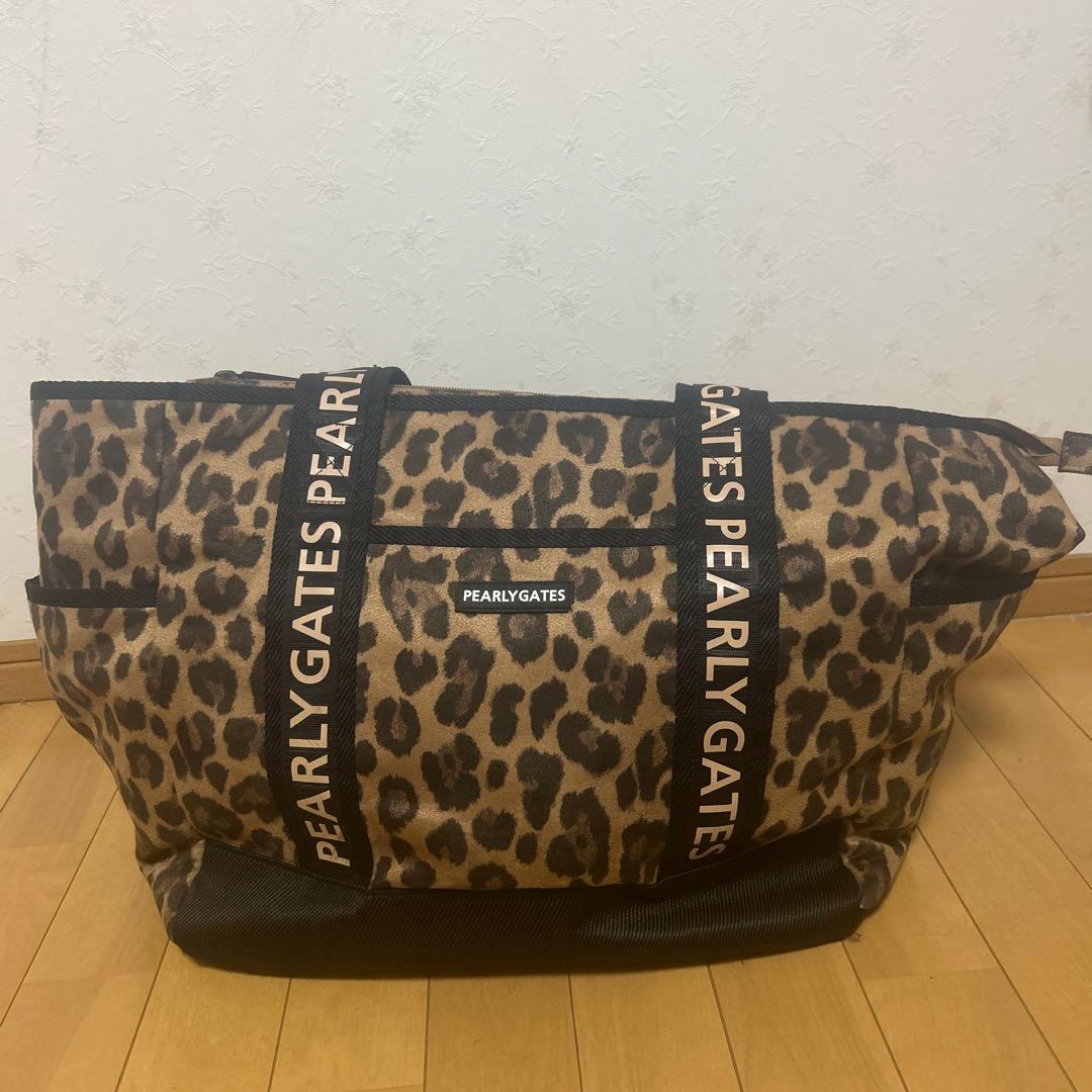 最終値下げ　PEARLY GATES ヒョウ柄トートバッグ 送料無料 パーリーゲイツ レオパード柄 ロッカーバッグ トートバッグ