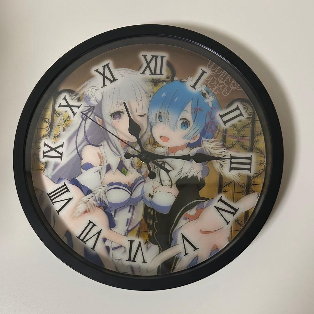 Re:ゼロから始める異世界生活 リゼロ 3D 壁掛け時計 レム エミリア