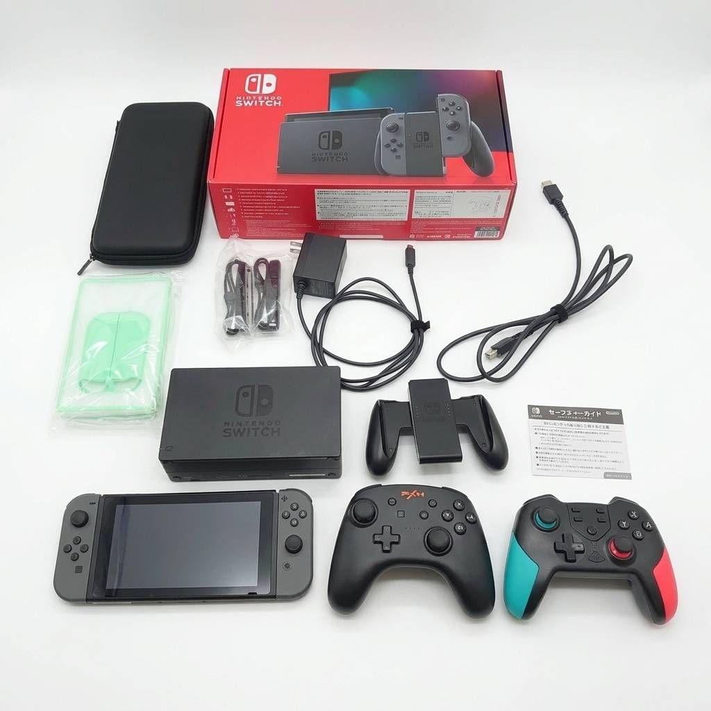 Nintendo Switch 本体 グレー 極美品 付属品完備 おまけ沢山 - メルカリ
