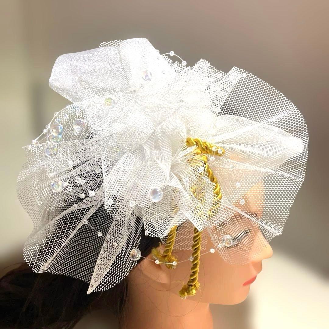 七五三 髪飾り ヘッドドレス 着物リメイク しぼり ハーフ成人式 - メルカリ