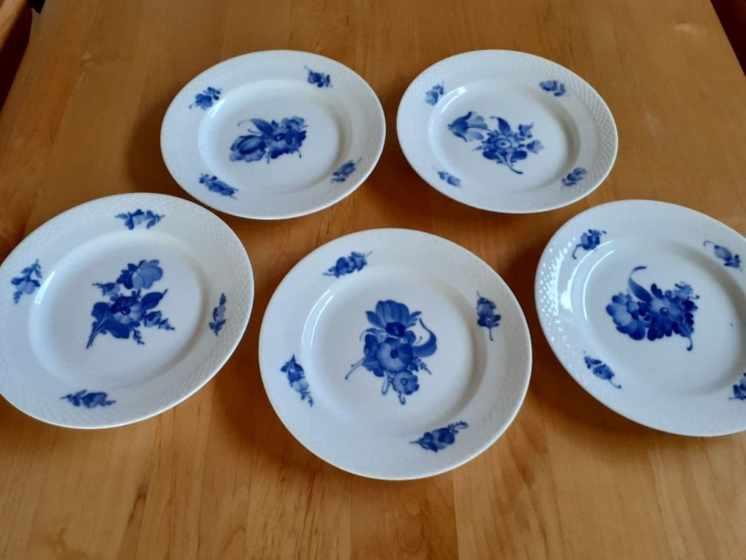 ロイヤルコペンハーゲン ブルーフラワー 21cm皿 プレート 5枚セット