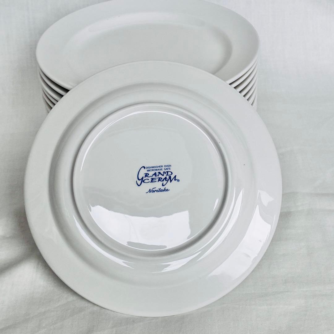 Noritake白16枚まとめ売り食器ノリタケグランドセラム丸皿耐久性業務用