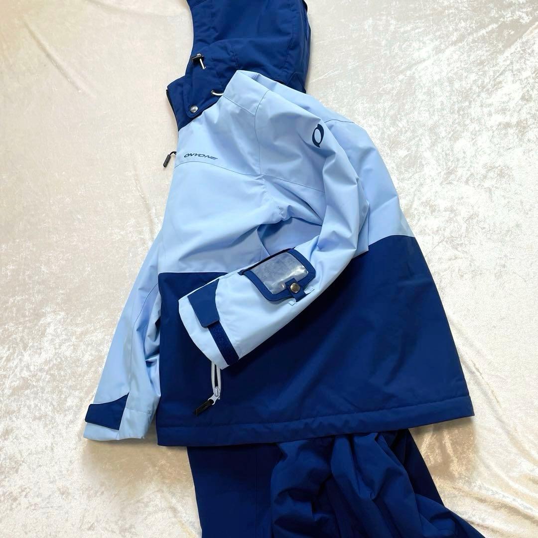 ま*と様 オンヨネ スキーウェア 水色 ネイビー パンツ ジャケット