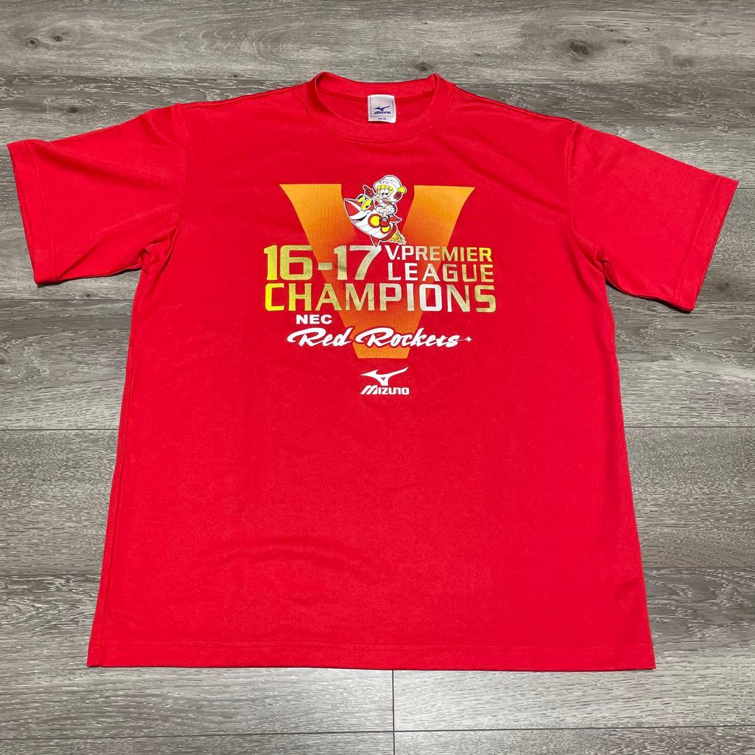 極美品 MIZUNO NECレッドロケッツ 16-17優勝記念 DRY Tシャツ - メルカリ