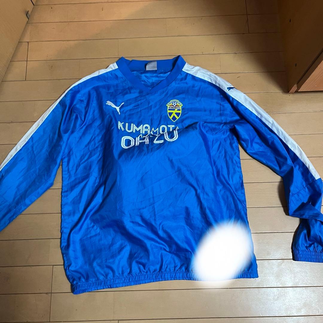 PUMA ピステ上下セット XL 青 大津高校サッカー部 128 】熊本大津高校サッカー部ウォーマー上下セット（激レア商品