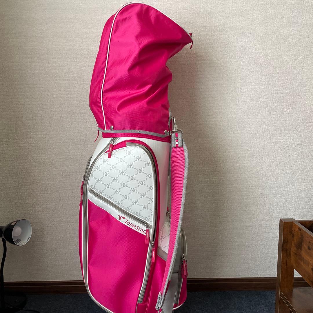 TourStage 軽量キャディバッグ 美品 ゴルフバッグ　クラブ無 PYKES PEAK（パイクスピーク）キャディーバッグ(スタンド式)【軽量 2.2