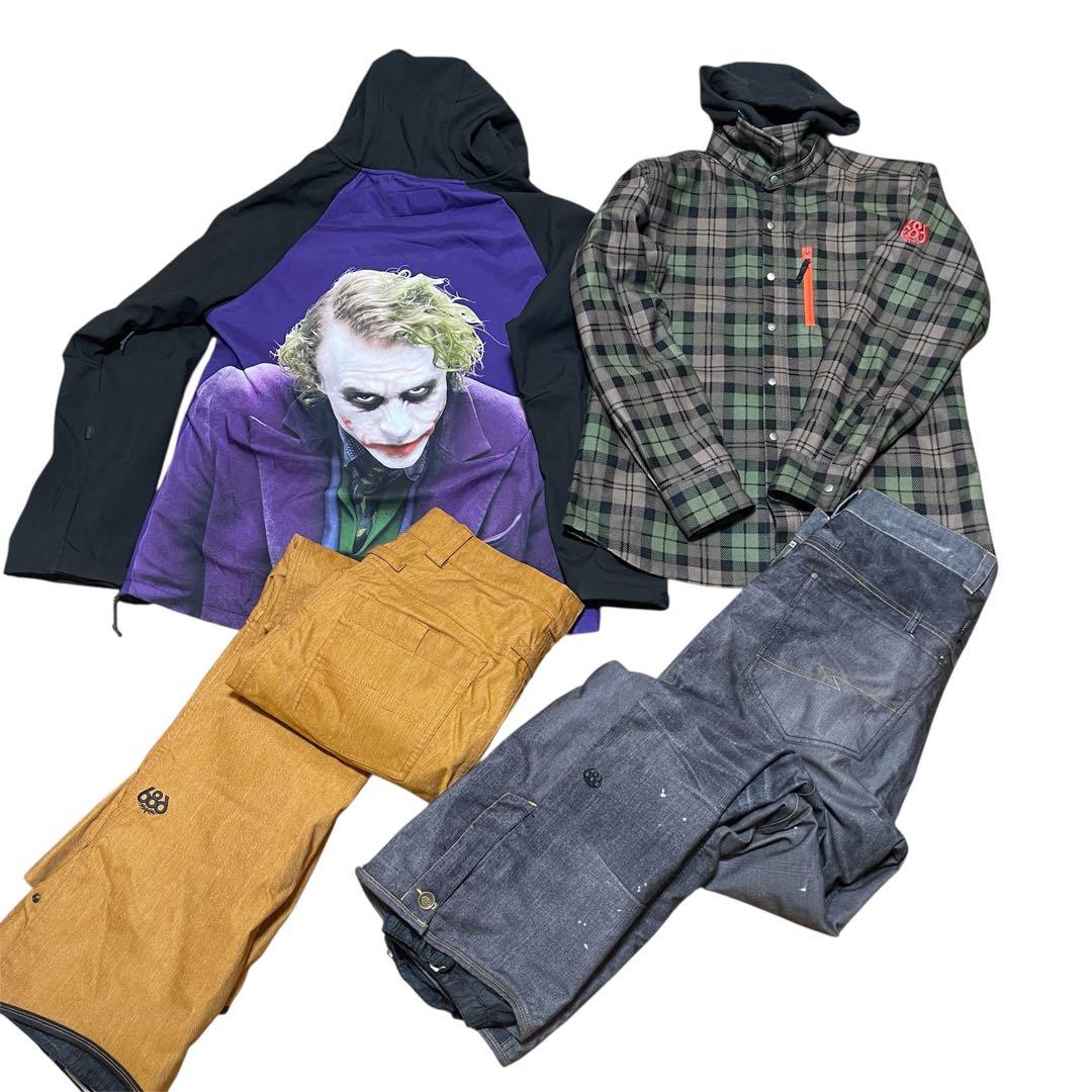 686 スノーボードウェア　4点セット 686 シックスエイトシックス GORE-TEX CORE SHELL スノーボード ウェア