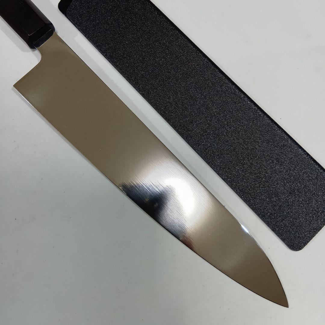 本焼 V金10号 和牛刀 240mm 包丁 鏡面 両刃 黒檀八角柄 - メルカリ
