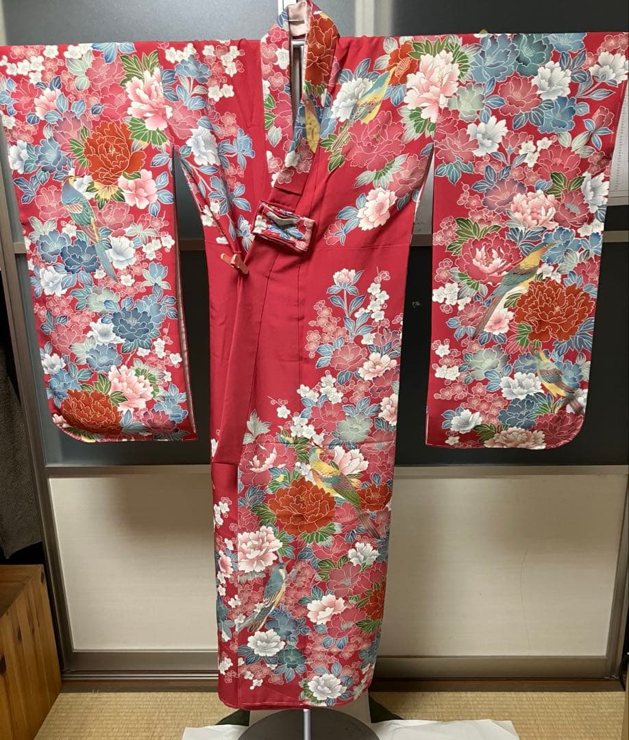 正絹　四つ身　七五三　祝い着 七五三 正絹絞り四つ身着物 絞り 刺繍 長襦袢セット 7歳用 七五三着物