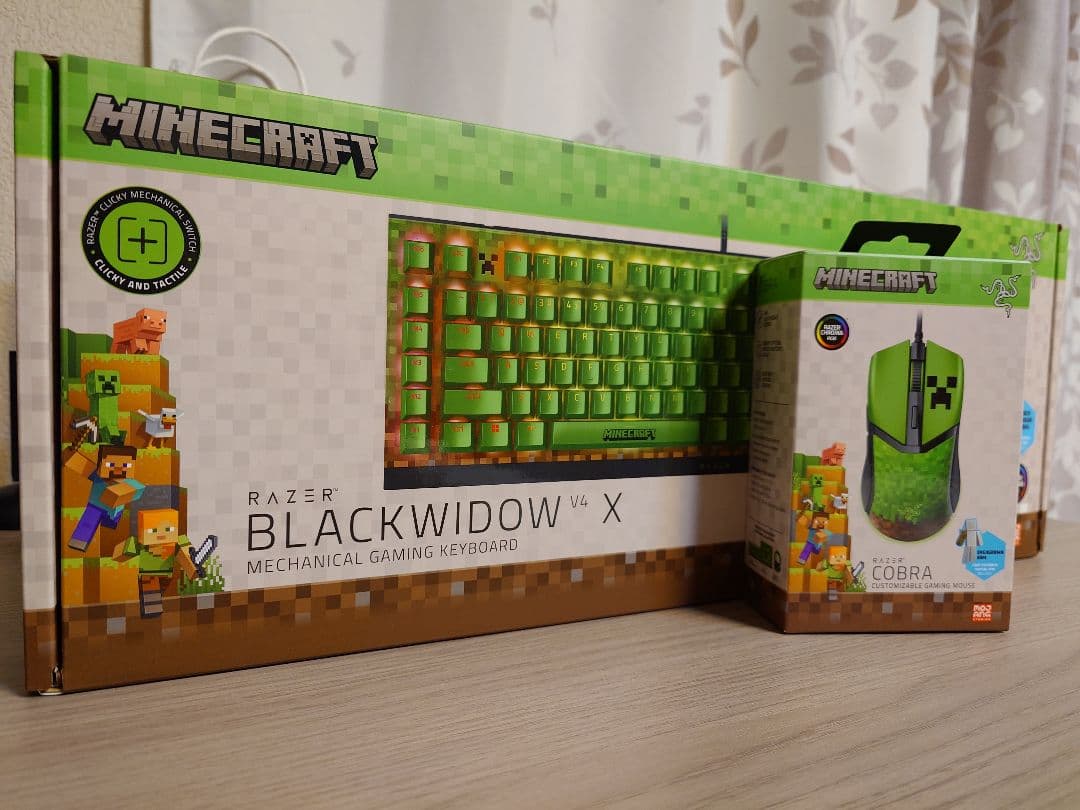 キーボード Razer BlackWidowV4X & Cobra (Minecraft) BlackWidow Razer V4 X Minecraft Edition マインクラフト マイクラ