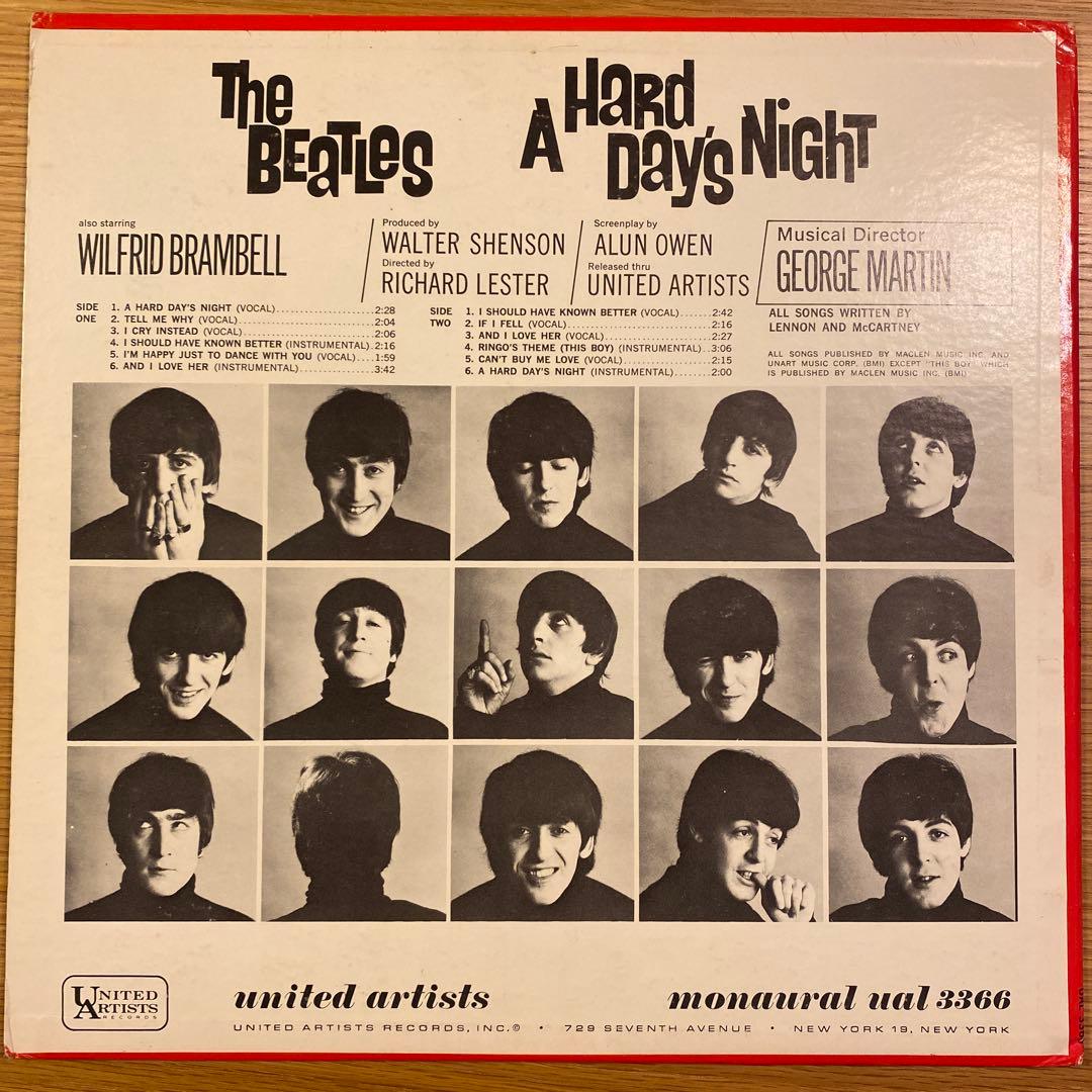 ビートルズ A HARD DAY'S NIGHT UA オリジナルMONO盤 - メルカリ