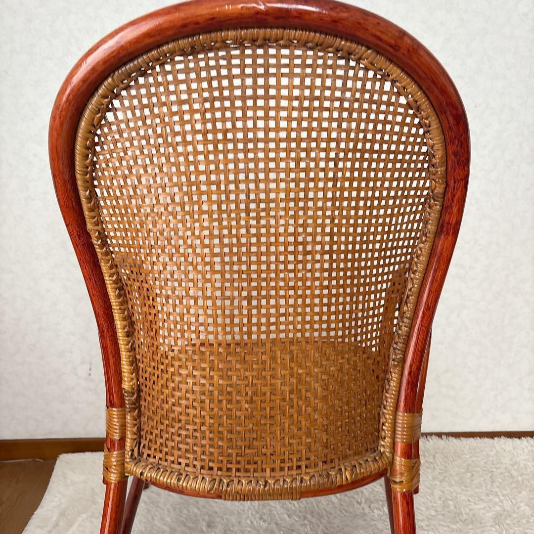 籐家具】ラタン アームチェア 一人掛け ダイニングチェア - メルカリ