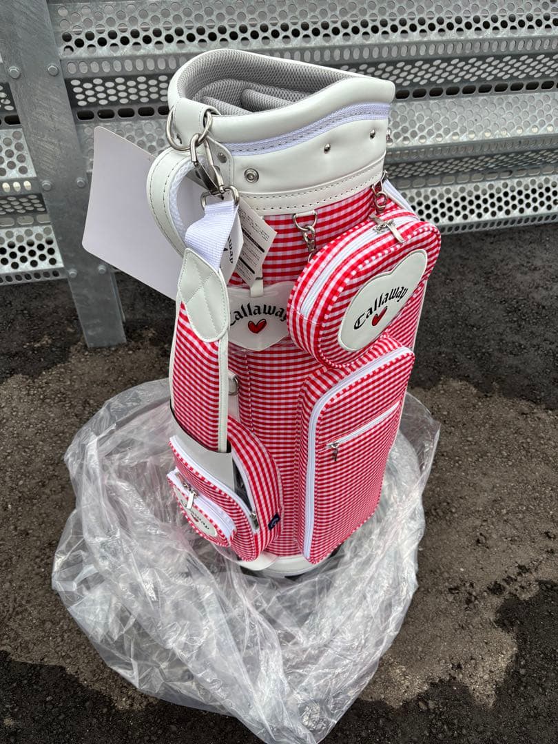 Callaway キャディバッグ レディース 赤と白のチェック柄 Callaway（キャロウェイ） オデッセイ スタンド FW 25 JM キャディ