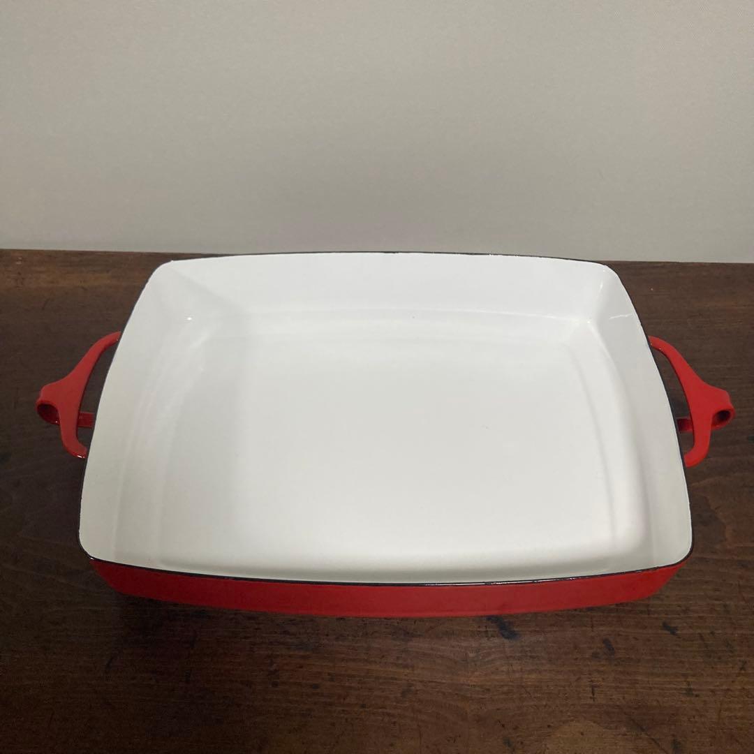 DANSK ダンスク コベンスタイル ラージベイカー ホーロー レッド 中古