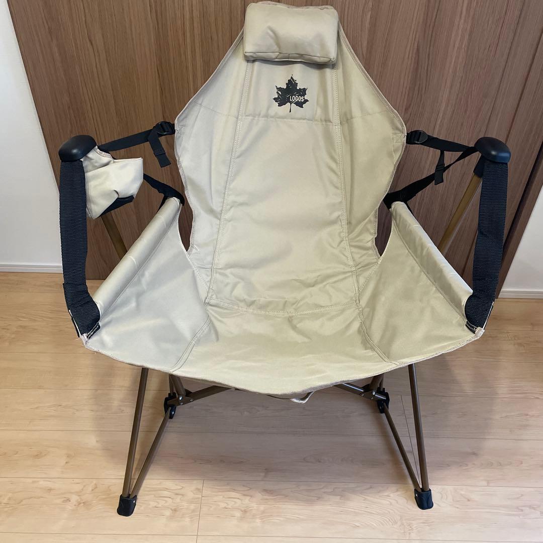 LOGOS ヘッドレスト付き ハンモックチェア LOGOS（ロゴス） 折りたたみ椅子 ハンモックチェア ゆらゆらハンモック