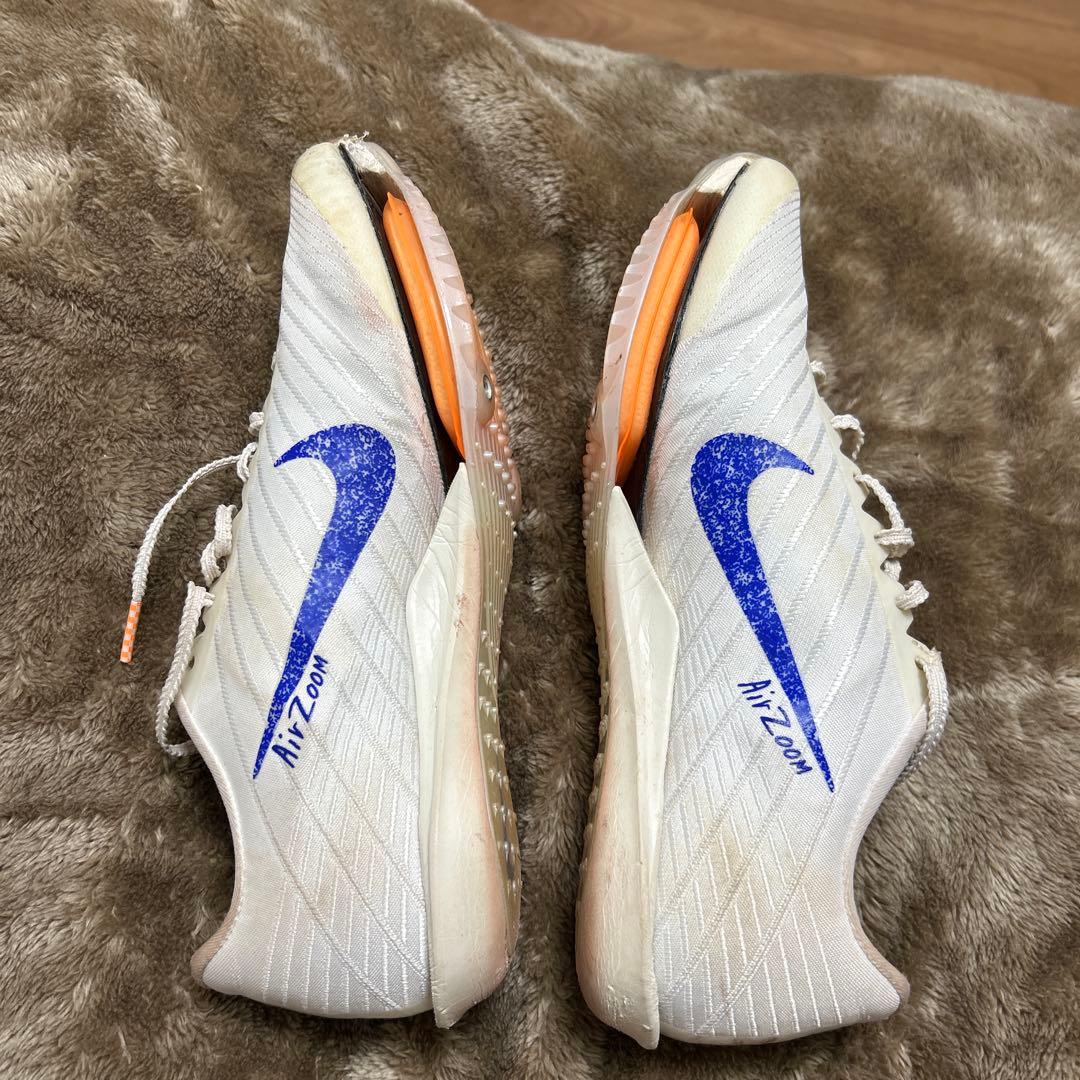 Nike Zoom スパイクシューズ ホワイト/ブルー - メルカリ
