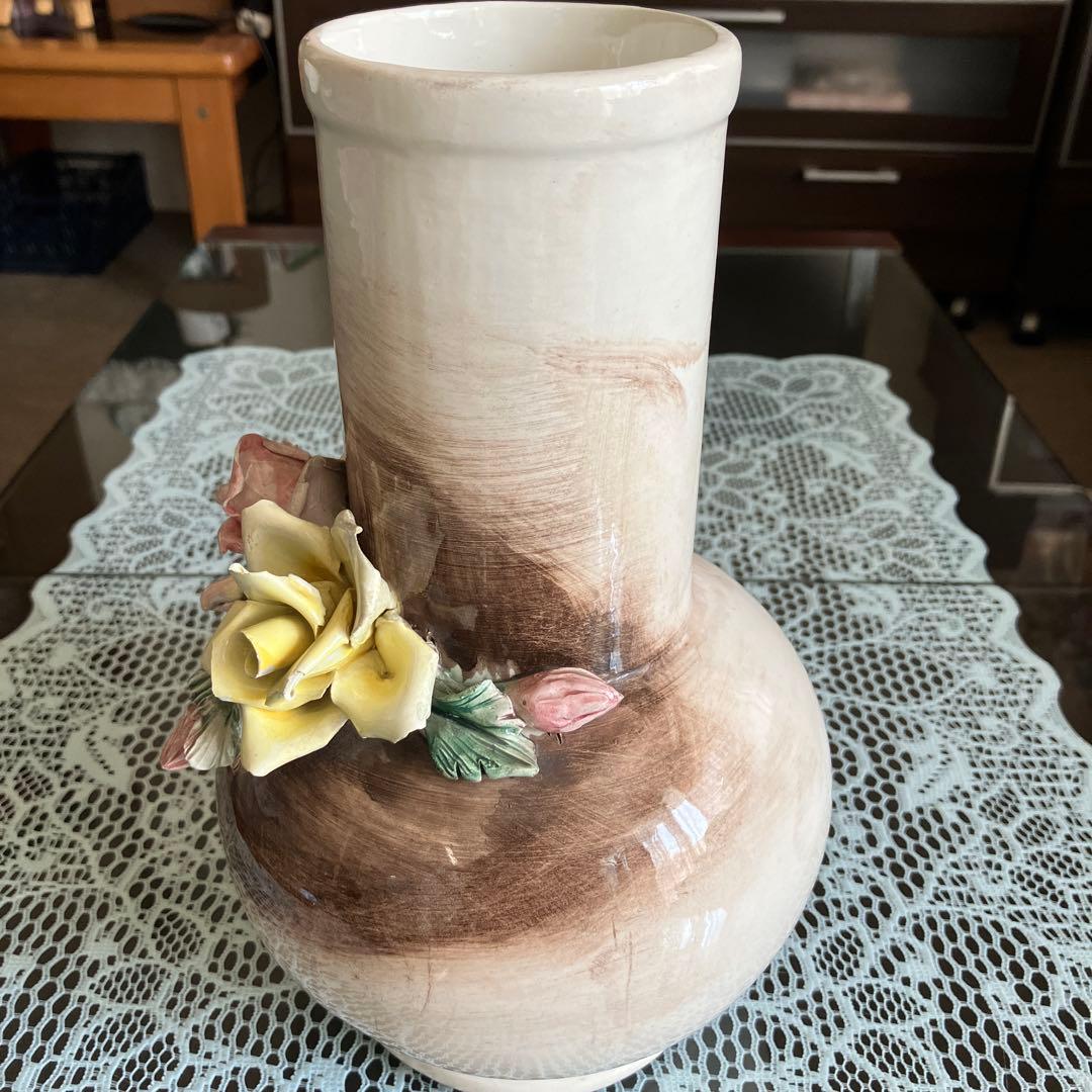 BASSANO 陶花 花瓶 イタリア - メルカリ