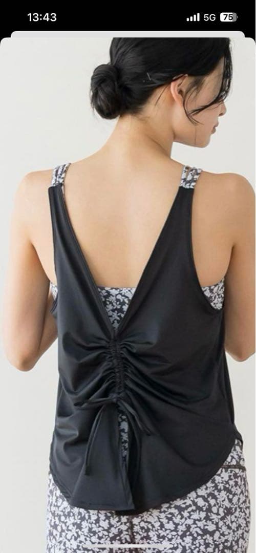 SUKALA】ノスタルジックフラワープリントカバータンクトップ Lサイズ