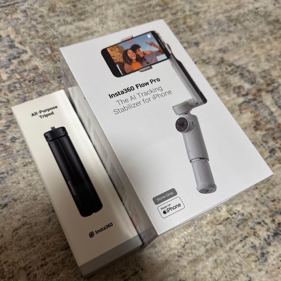 【新品未開封】Insta360 Flow Pro 三脚キット Amazon.co.jp: Insta360 Flow プロ三脚キット- AI搭載スマートフォン用