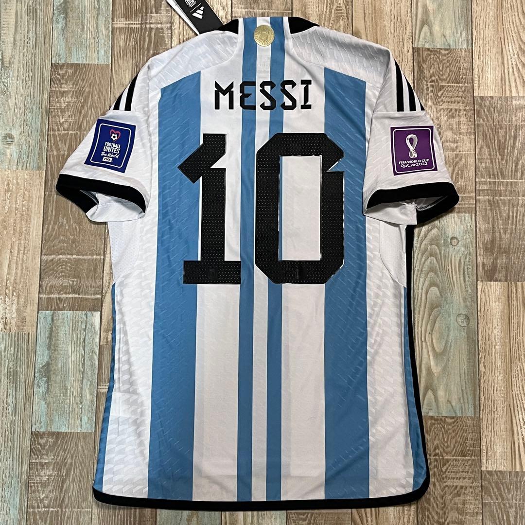 アルゼンチン代表 2022W杯決勝戦 選手仕様 メッシ ユニフォーム アルゼンチン代表 決勝マッチデイ ワールドカップ 決勝 ホーム