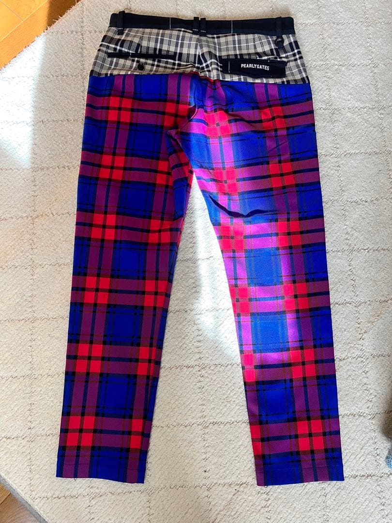 人気商品PEARLY GATES チェック柄パンツ - メルカリ