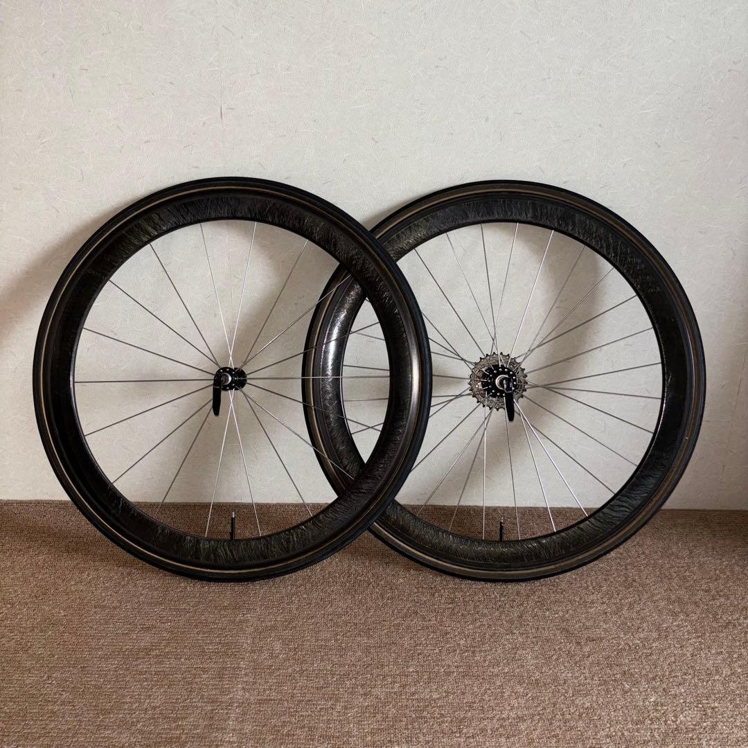 カーボンホイール TNI （700C） チューブラーリム（50mm） - メルカリ