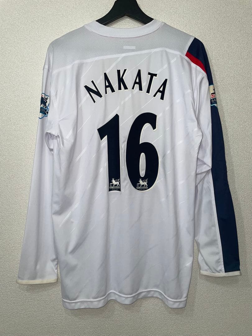 【正規品】ボルトン・ワンダラーズ NAKATA 16 ユニフォーム Bolton Wanderers 2005-2007 Home Shirt #16 Nakata - Online Store