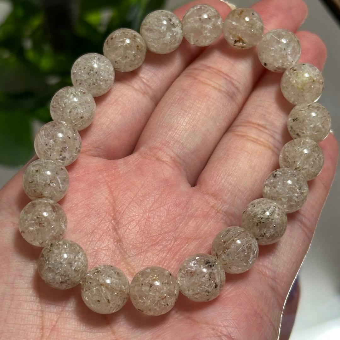 激レア 希少 ガーデン ルチルクォーツ ブレスレット 天然石 金運 財運