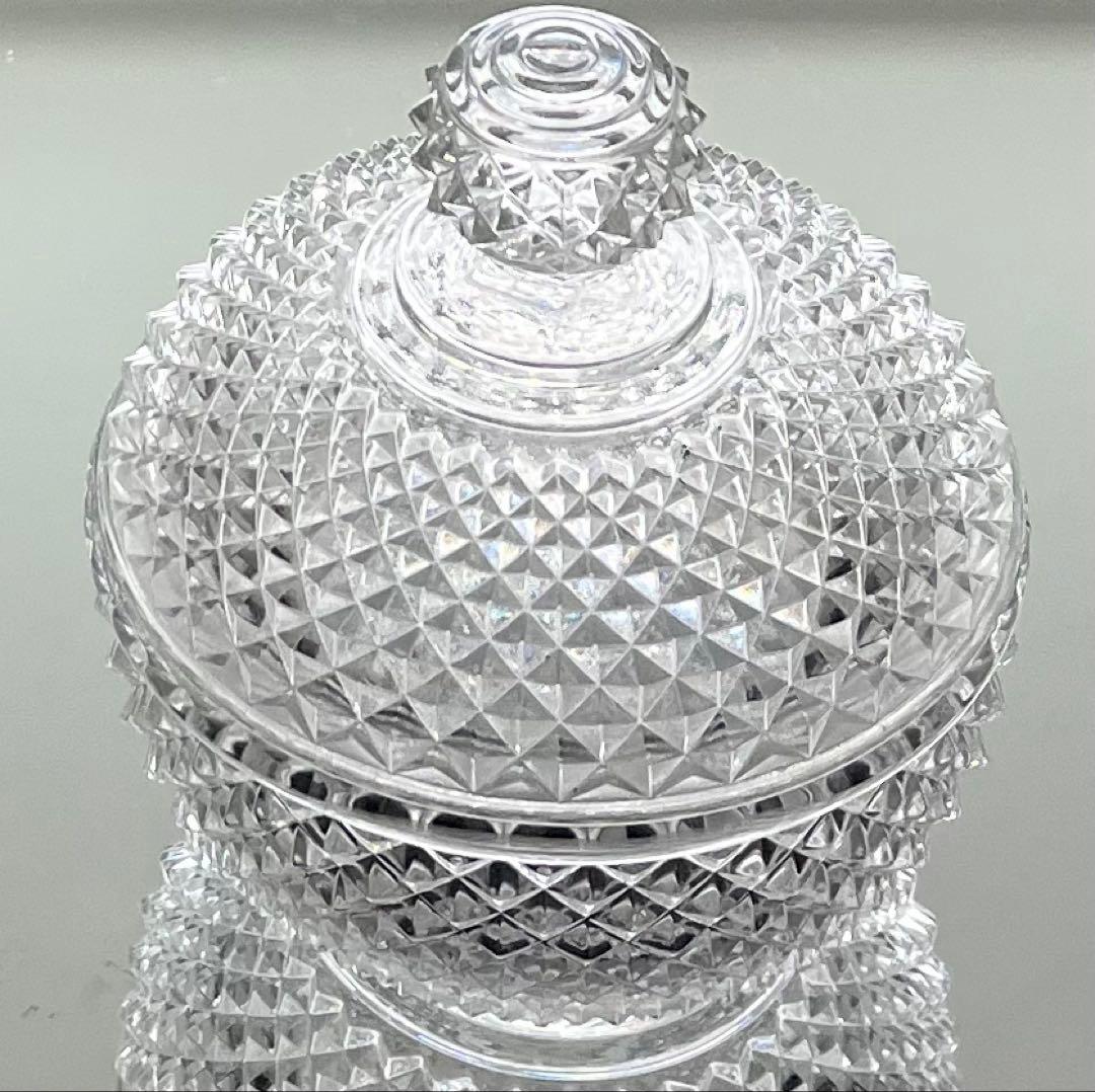 Baccarat バカラ/※ 刻印有 ディアマン・ビゾー 蓋物 義山 球型 バカラ