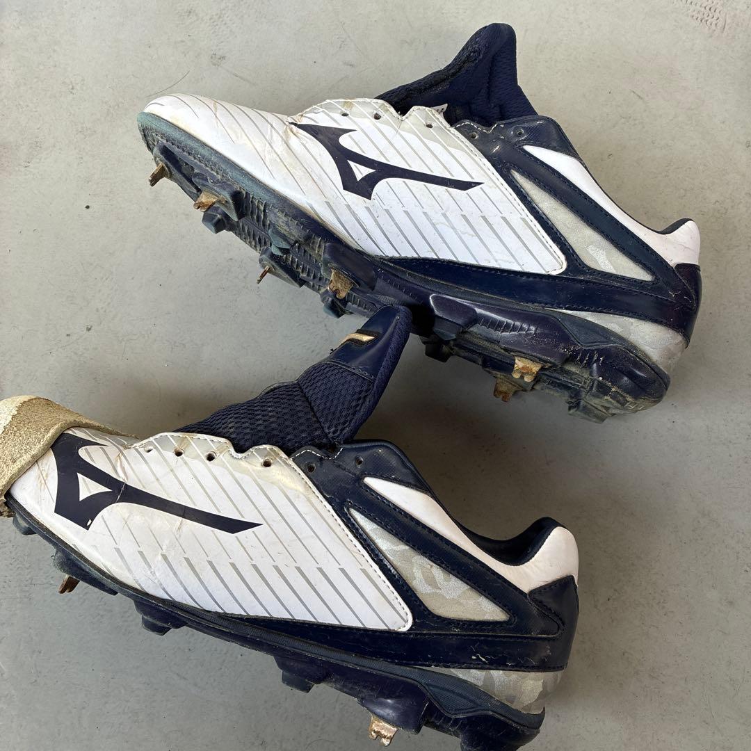 Mizuno Global eliteスパイク 左投げ ホワイト/ネイビー - メルカリ