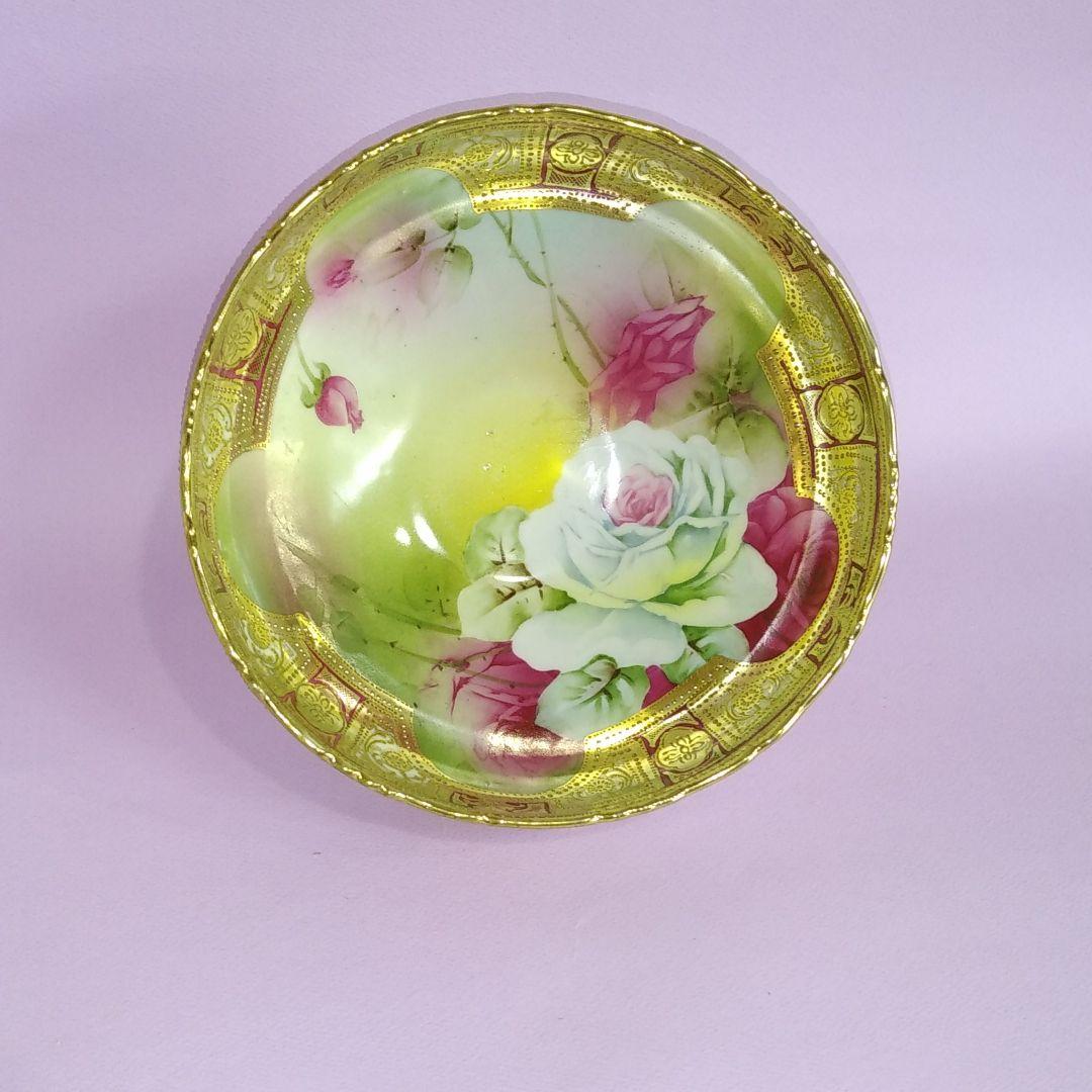 希少 オールドノリタケ メイプルリーフ 白薔薇 パンチボール - メルカリ