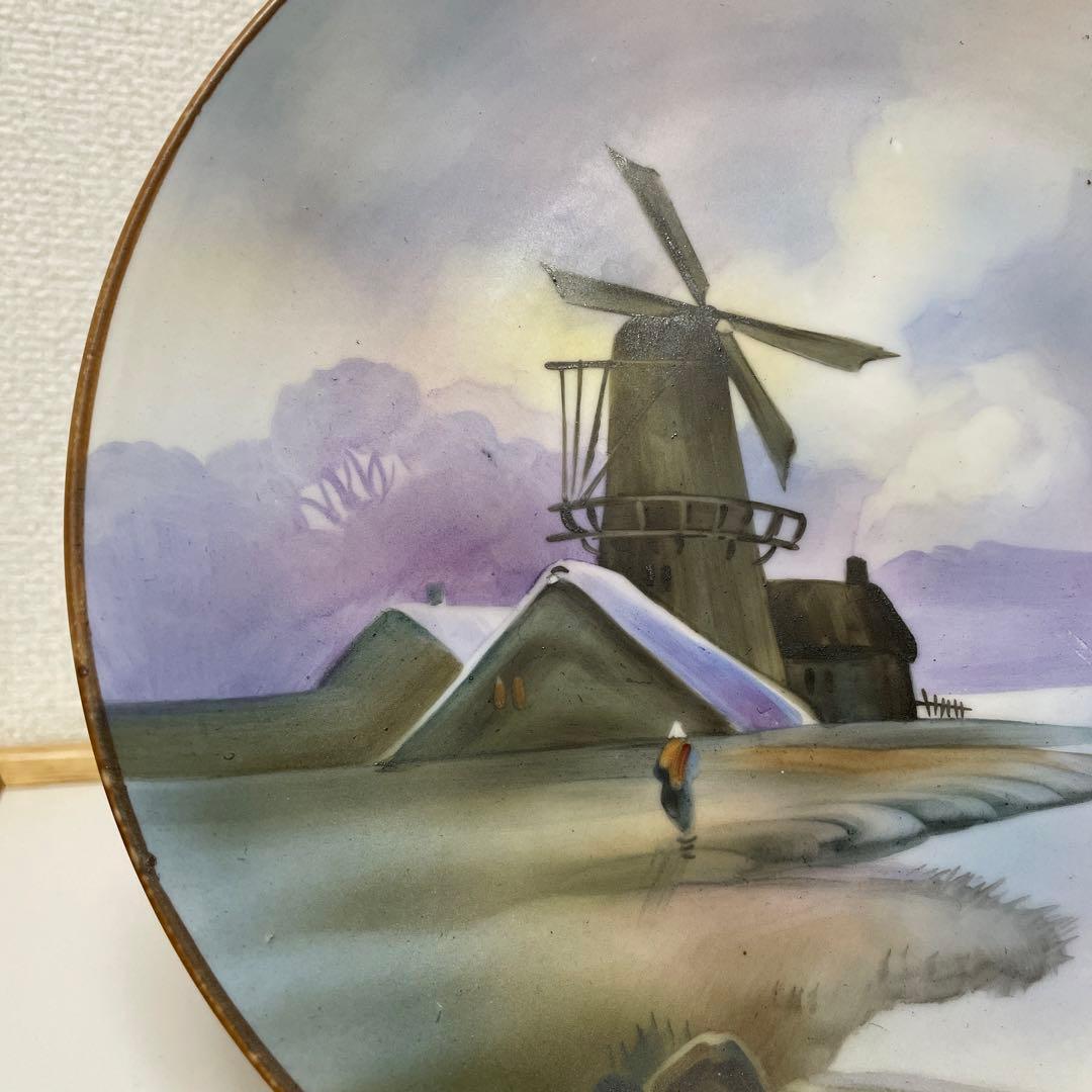 ◇額装◇オールドノリタケ◇湖畔の風車◇1921年◇米国輸出◇希少◇