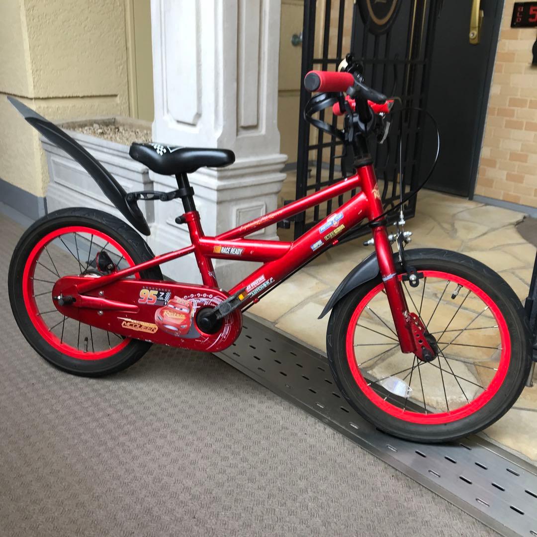 カーズ レース仕様 子供用自転車 レッド 16型 子供用自転車 カーズ3自転車 16インチ(レッド/ライトニング