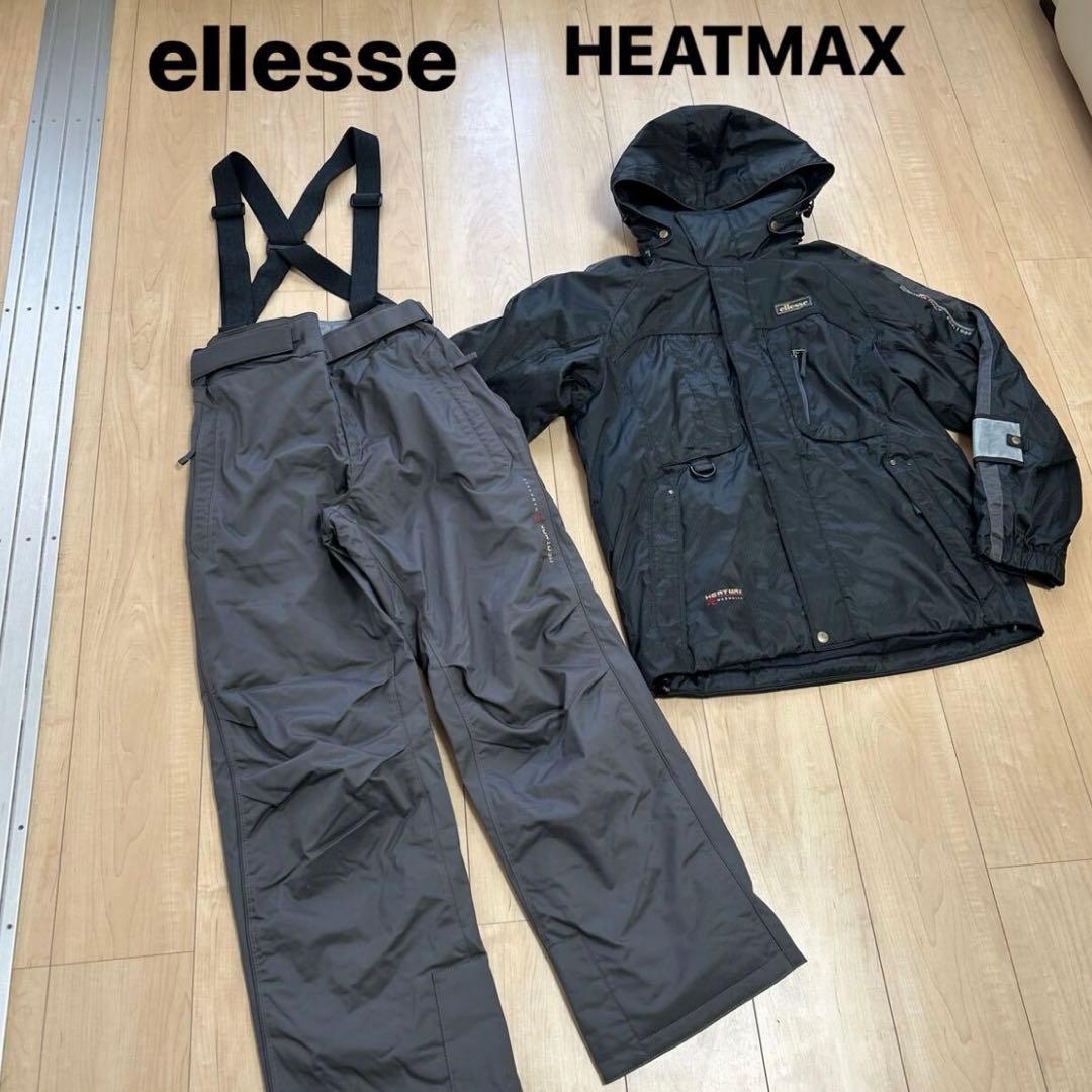 美品 エレッセ スノーウェア 上下セットM ヒートマックス ゴールド