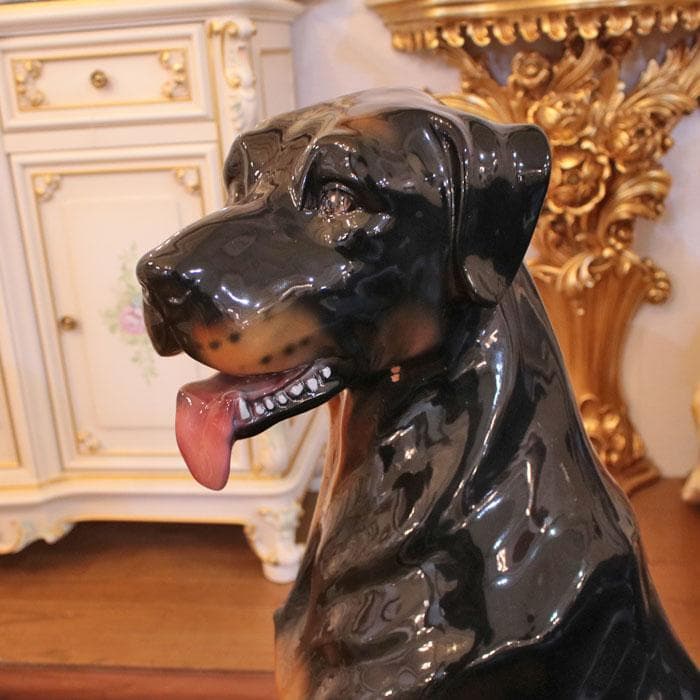 ロットワイラー 等身大 置物 オブジェ 犬 オーナメント 222-971 - メルカリ