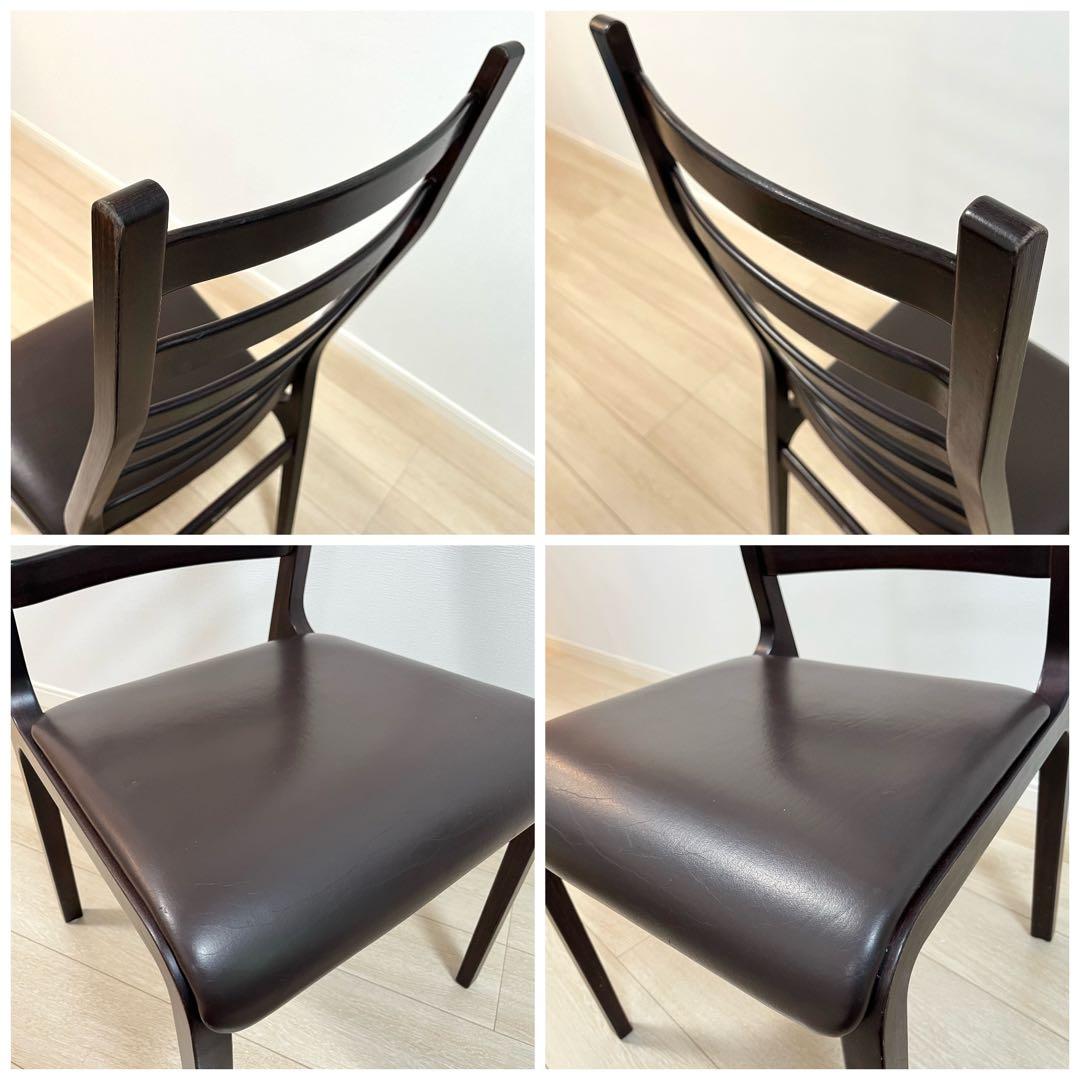 て32)Tendo 天童木工 菅沢光政 ラダーバックチェア ダイニングチェア