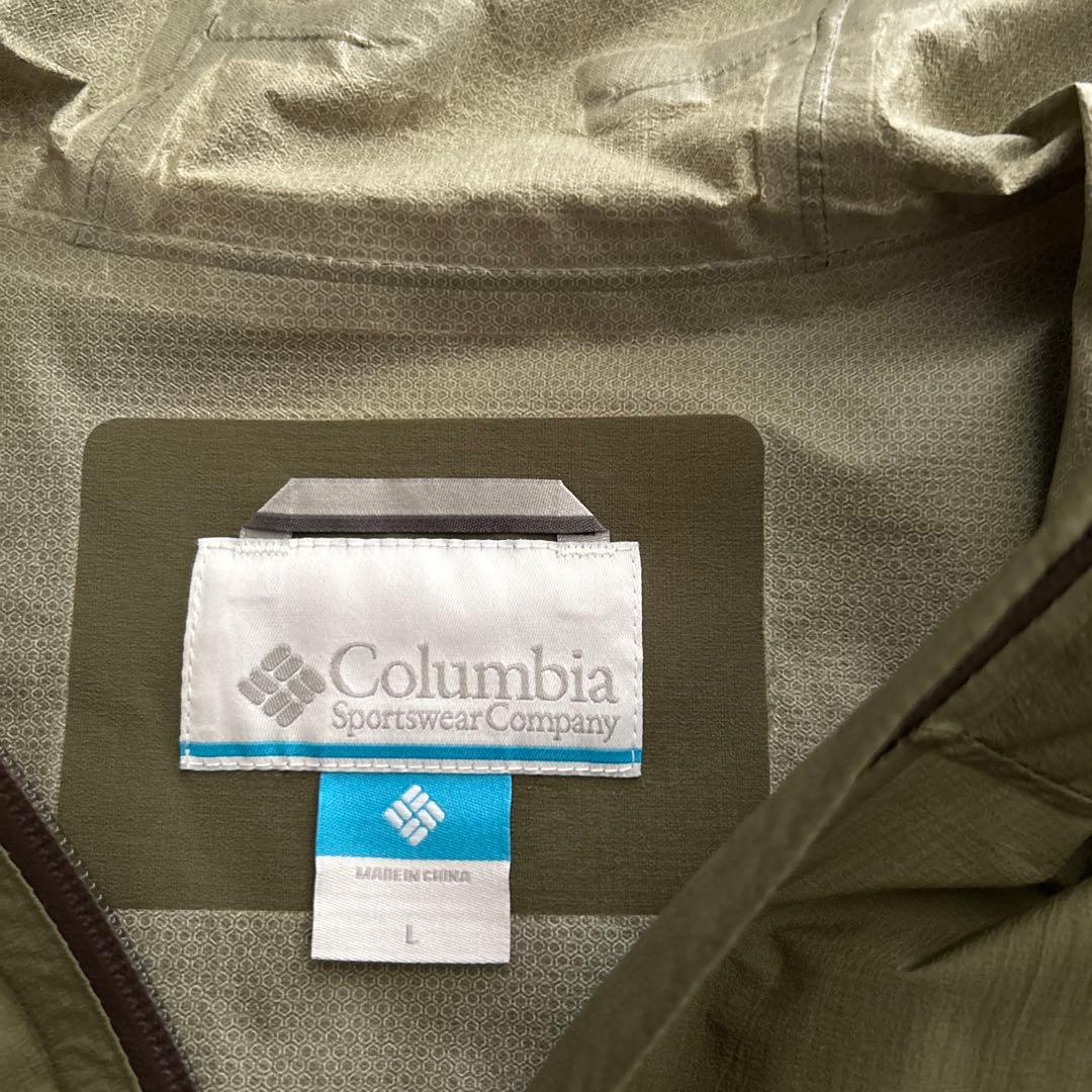 Columbia フード付きジャケット L オリーブグリーン - メルカリ