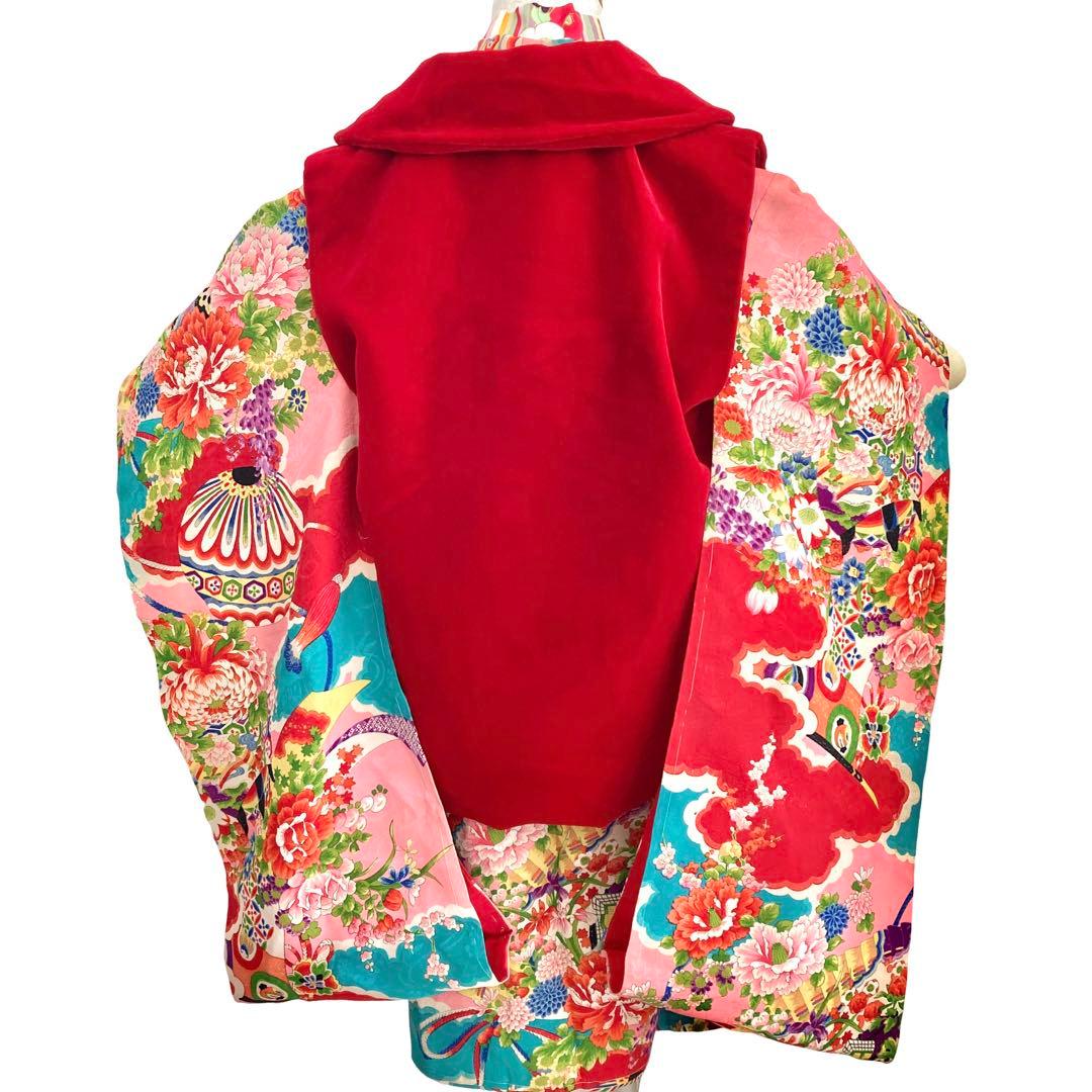 アンティーク3歳 女の子 子供着物 七五三 アンティーク着物 NO220