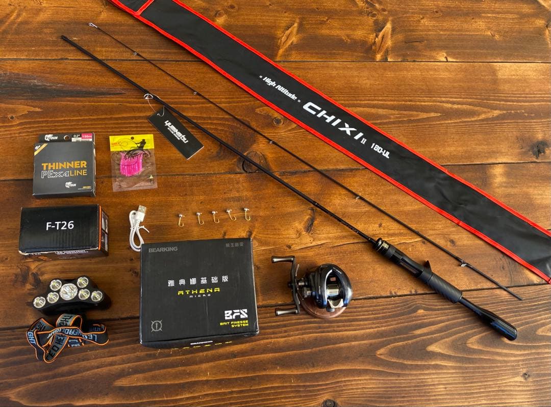 アジングセット　カーボンロッド　アジングロッド　6ft ベイトロッド　1.8M