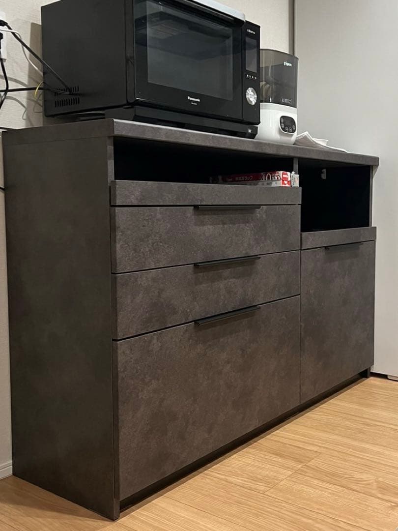 hon　パモウナ 食器棚 カウンター　IDA-S1400R セラミカネロ パモウナ］ キッチンボード ID IDA－1400R CN セラミカネロ