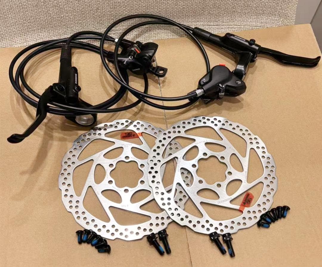 シマノMT200油圧ディスクブレーキ+RT56ローター160mm2枚セット - メルカリ