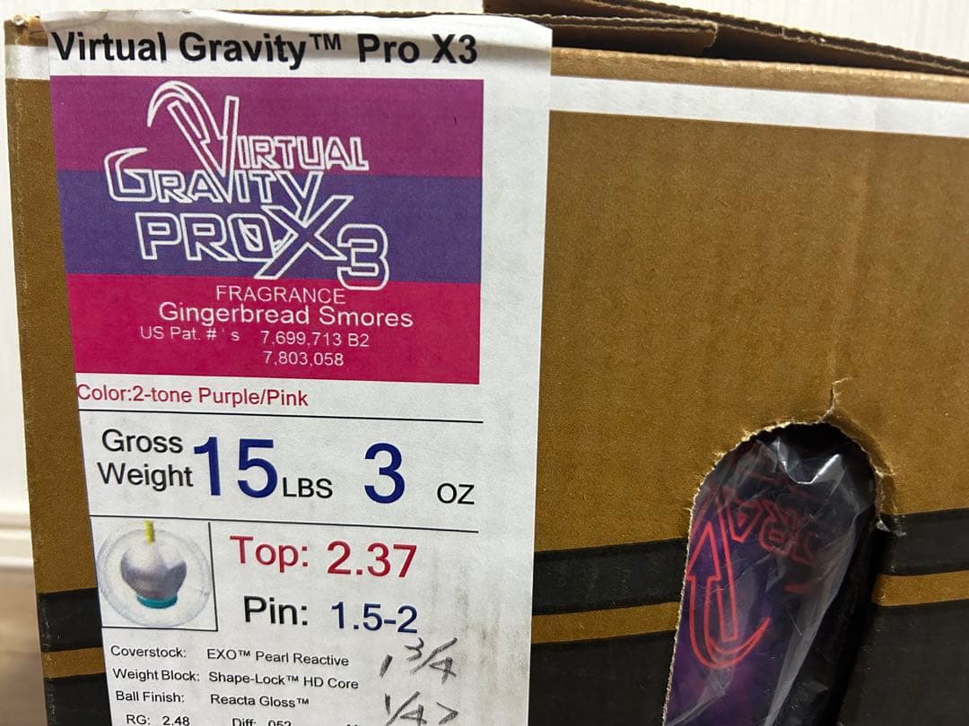送料込み【新品】ヴァーチャルグラビティ・プロ・X-3 15ポンド3オンス