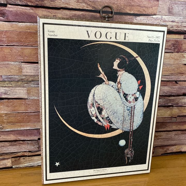 レア　VOGUE ヴィンテージ　壁掛け ヴォーグ パブミラー VOGUE LICENSER ART&CRAFT ☆VOGUE