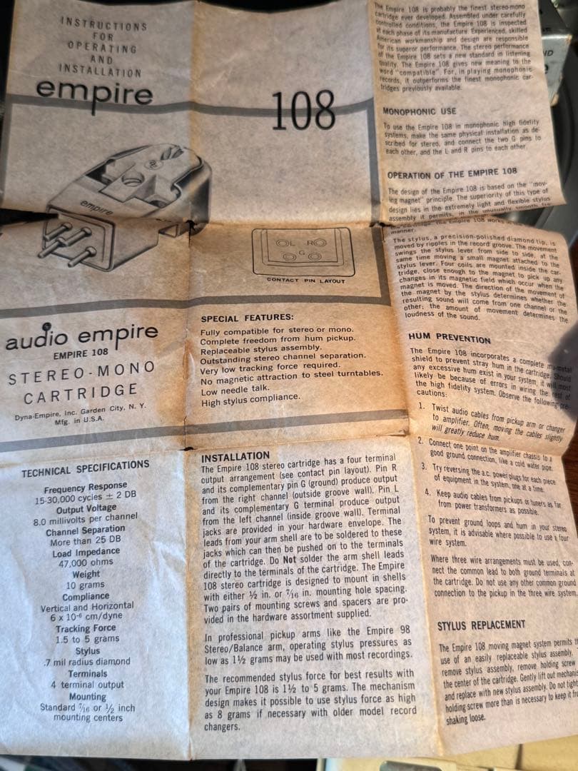 empire 108 、貴重美品、箱、マニュアル有り