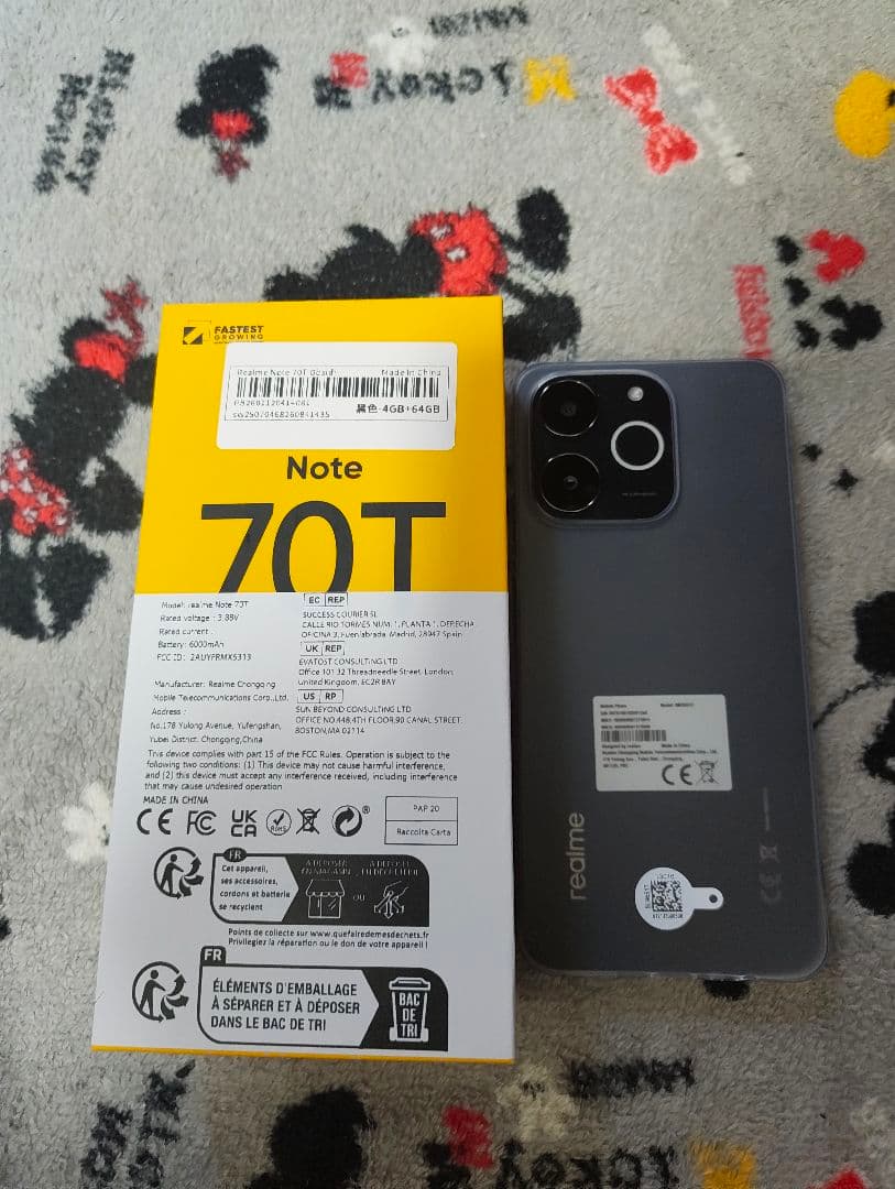 realme Note 70T 本体 グレー Amazon | realme Note 70T 4Gスマートフォン 4+128GB、SIM フリー