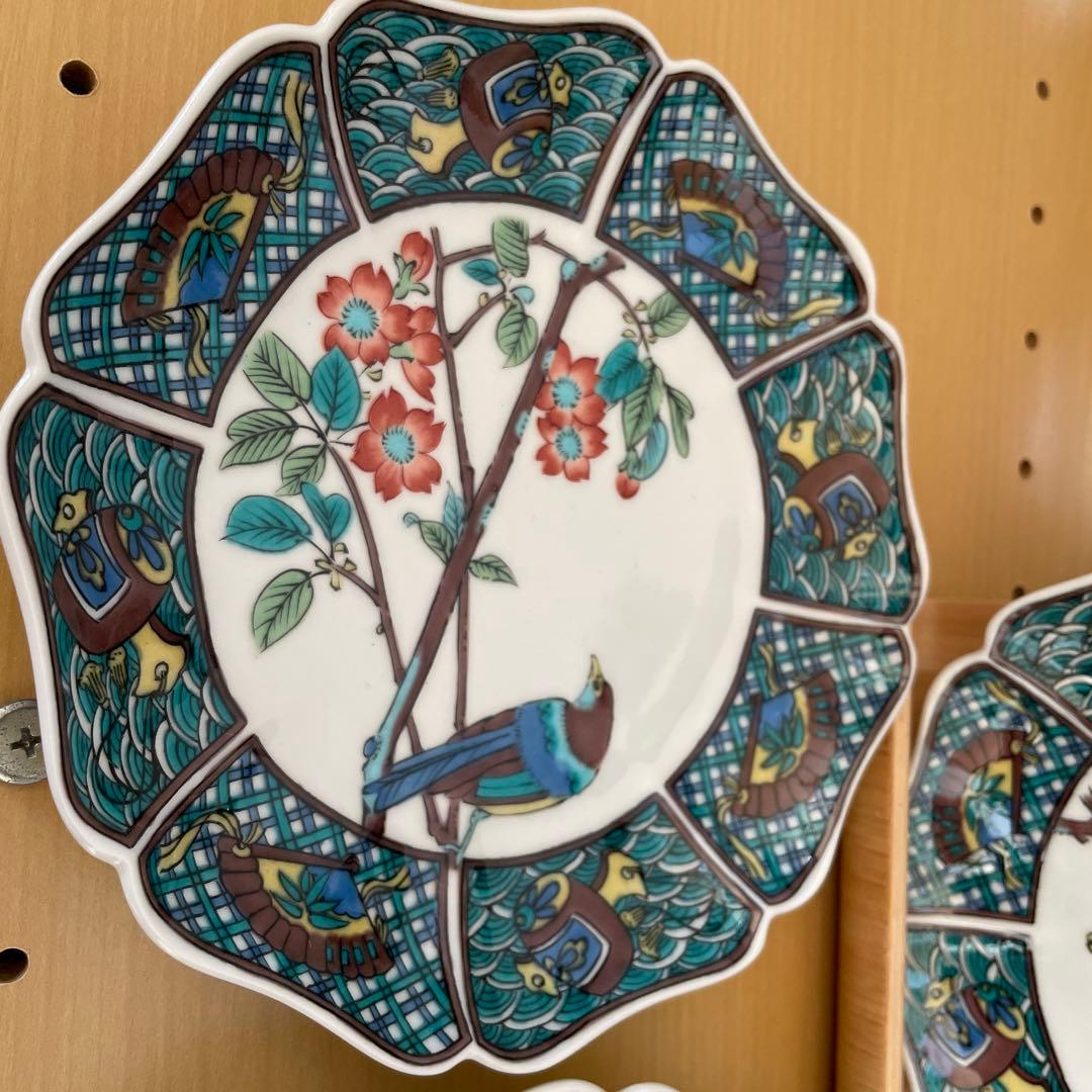 九谷仙春 5.5号皿揃（八角皿5枚セット）花鳥絵変り - メルカリ