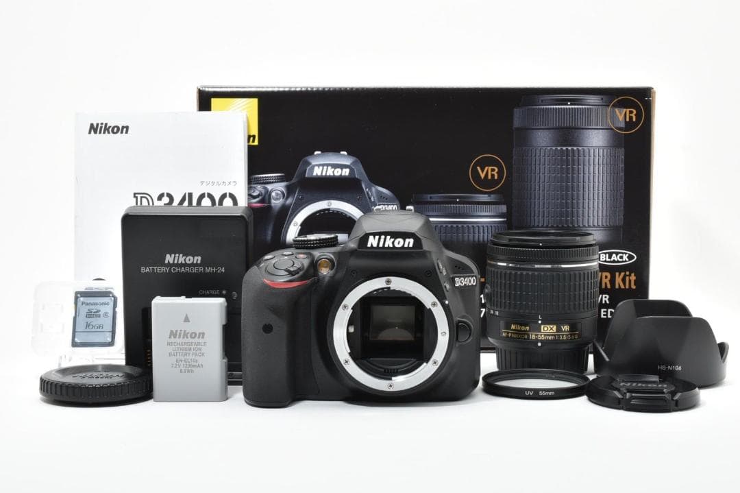 美品】ニコン Nikon D3400 レンズキット ショット数2030回 - メルカリ