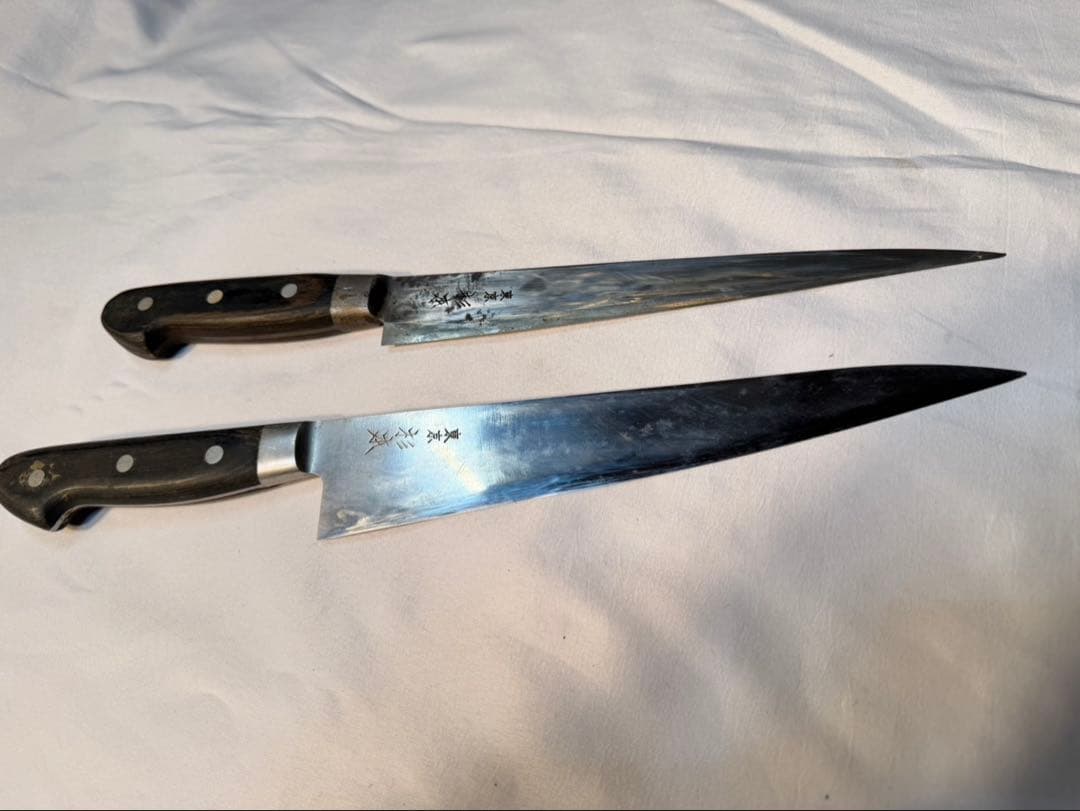 SUGIMOTO 東京　杉本　刺身包丁　包丁　刃物　2本セット 杉本 SUGIMOTO日本料理庖丁 純日本鋼本鍛練本焼入製品 本焼製品 本焼柳